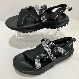 Adult Black and White Sandals